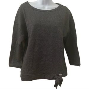 Daily Ritual 3 Quarter Sleeve Black & White Top M